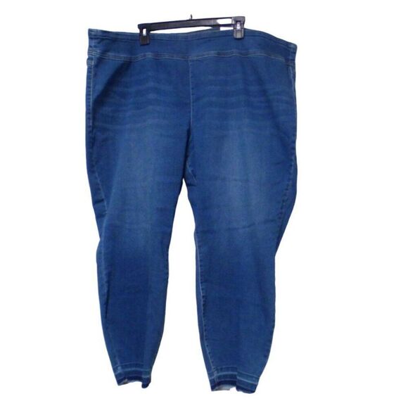 INC International Concepts Plus Size Pull-On Denim Jeggings, Pineapple, Sz 28W - Picture 4 of 11